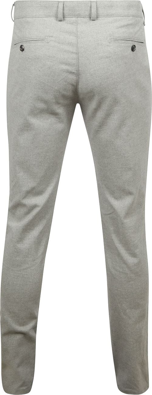 Suitable Chino Pico Pleat Flanel Lichtgrijs Product / Achterkant