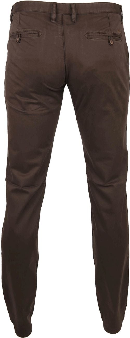 Suitable Chino Sartre Dark Brown Product / Achterkant