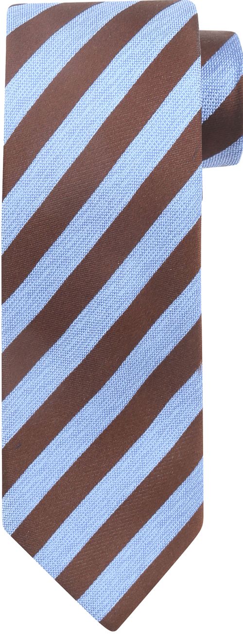Suitable Krawatte Seide Streif Blau Braun Product