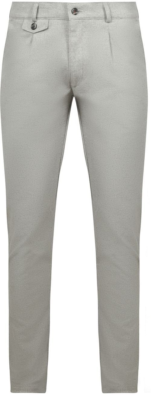 Suitable Chino Pico Pleat Flannel Light Grey Product