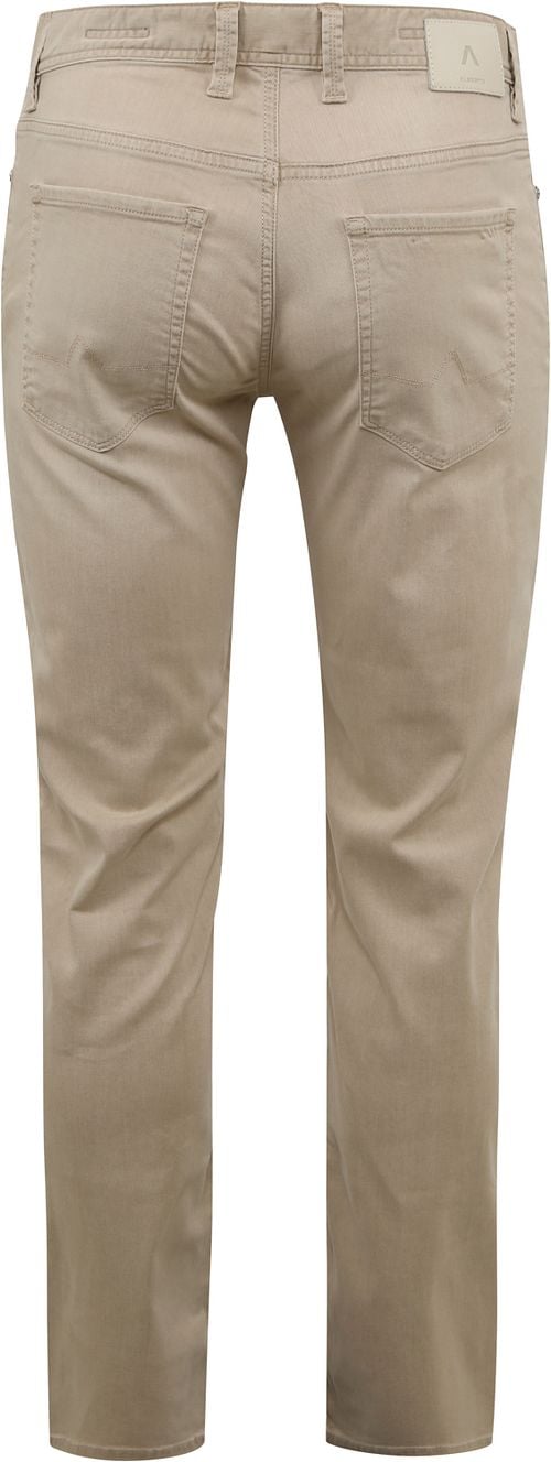 Alberto Pipe Trousers Denim Brown Beige Product / Achterkant