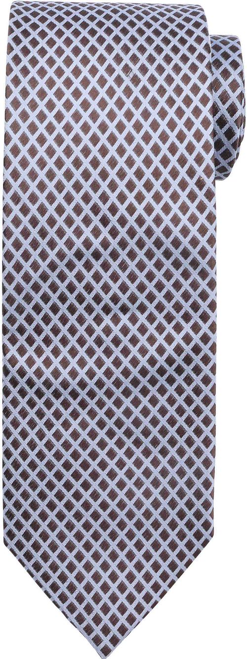 Suitable Tie Silk Checks Brown Product