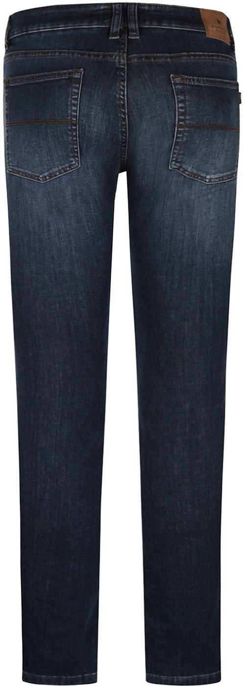 Steppin' Out Poloshirt Piqué Classic Melange Grau Product / Achterkant