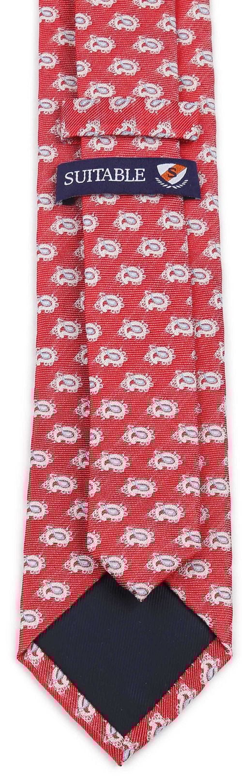 Suitable Tie Silk Paisley Red Product / Achterkant
