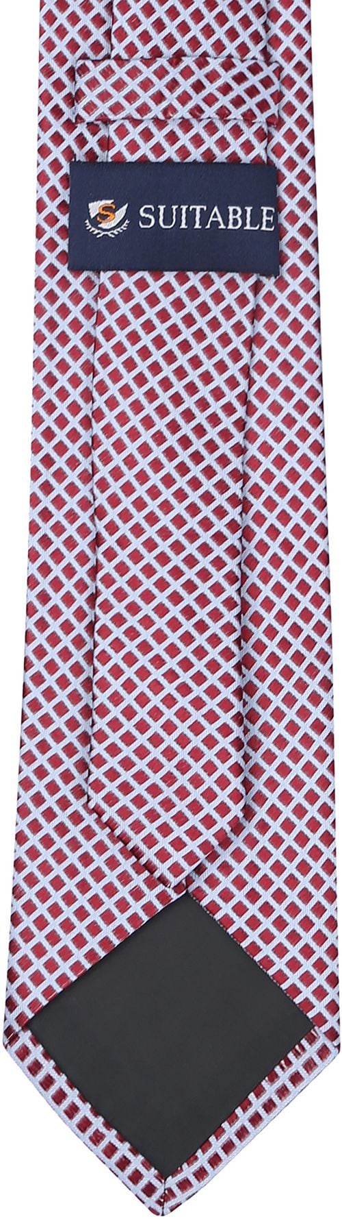 Suitable Tie Silk Checks Red Product / Achterkant