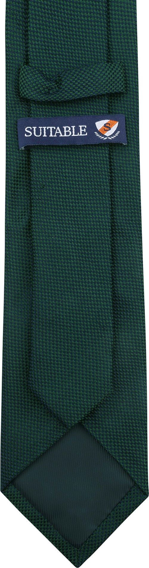 Suitable Silk Tie Dark Green Product / Achterkant