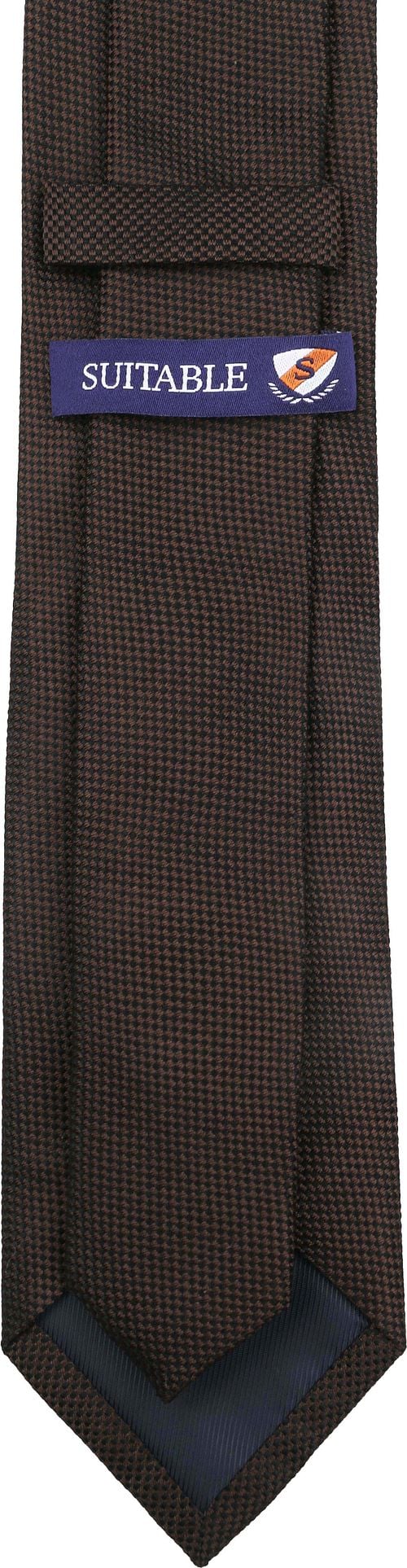 Suitable Silk Tie Brown Product / Achterkant
