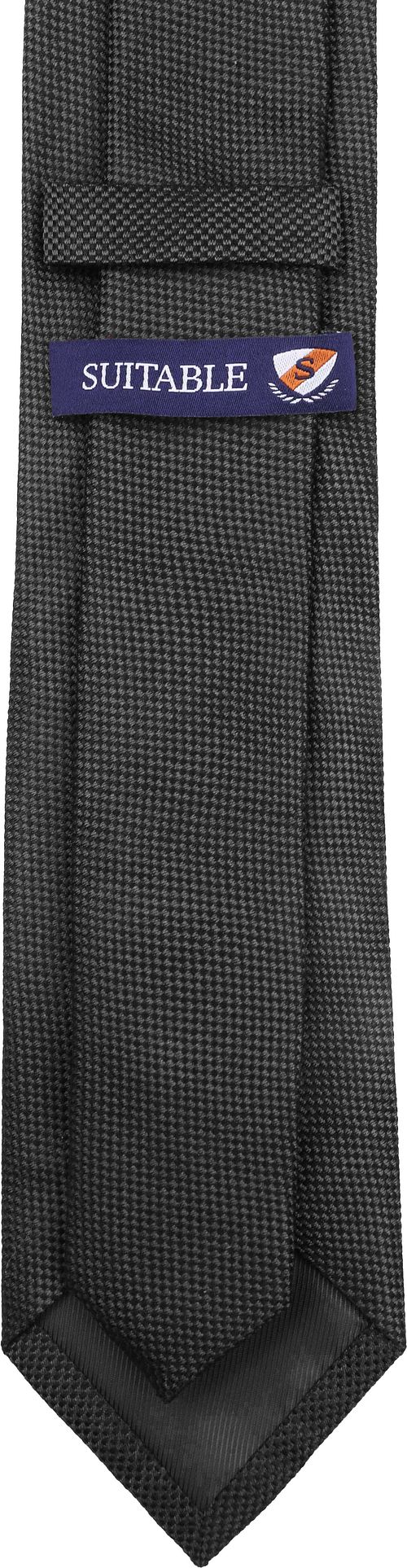 Suitable Silk Tie Anthracite Product / Achterkant