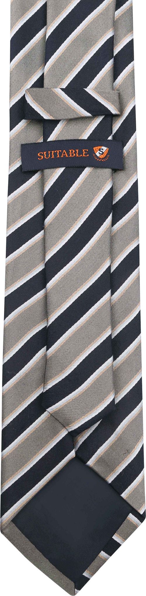 Silk Tie Stripes F82-10 Product / Achterkant