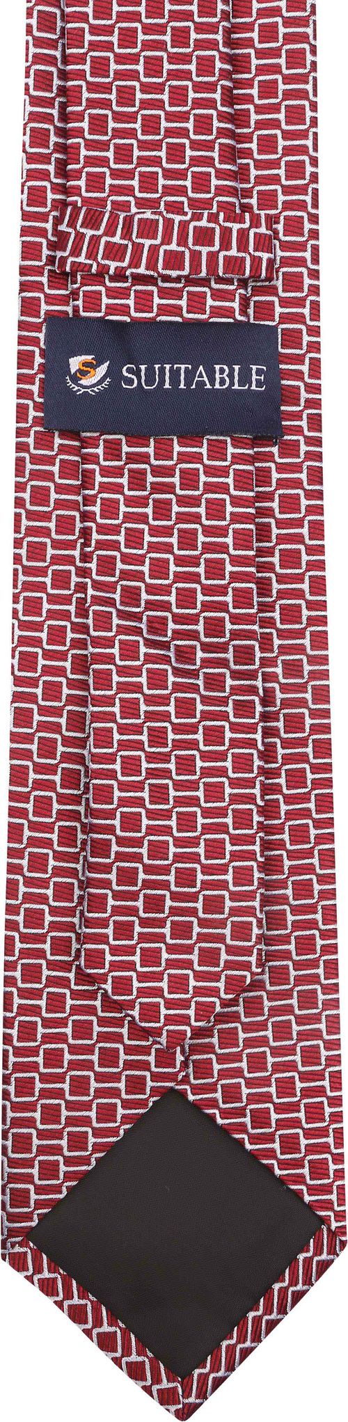 Suitable Tie Silk Print Red Product / Achterkant