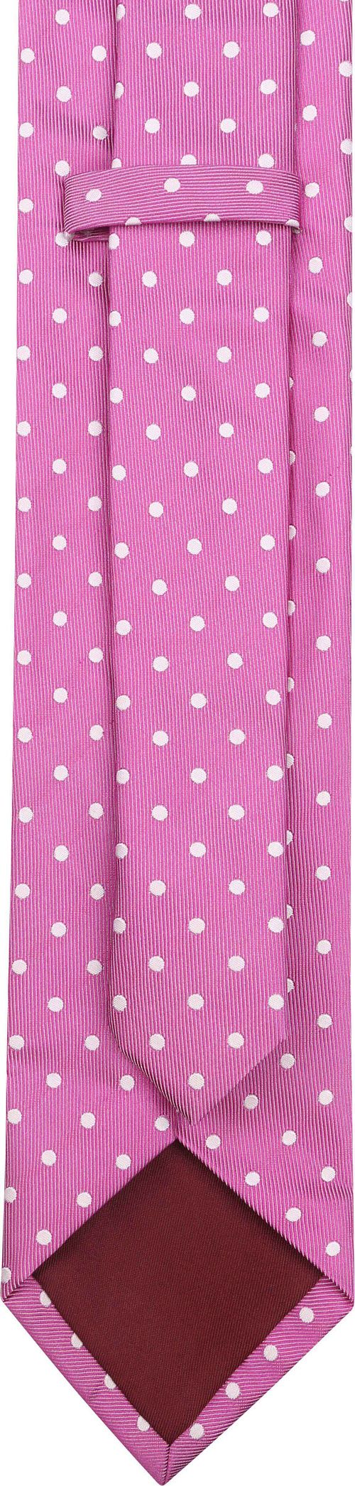 Suitable Seide Krawatte Punkte Magenta Product / Achterkant