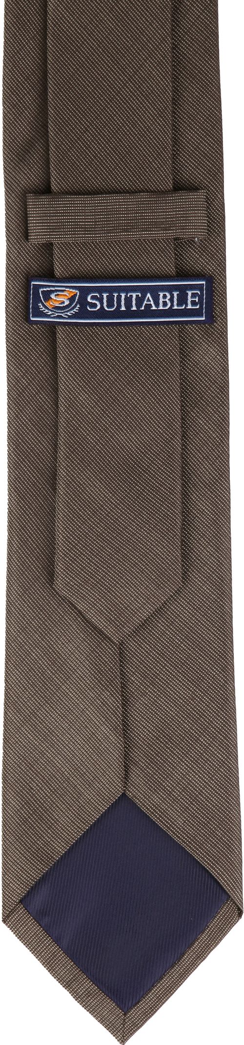 Krawatte Seide Dunkelbraun K82-1 Product / Achterkant
