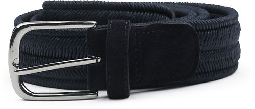Profuomo Waxed Braided Belt Navy Product