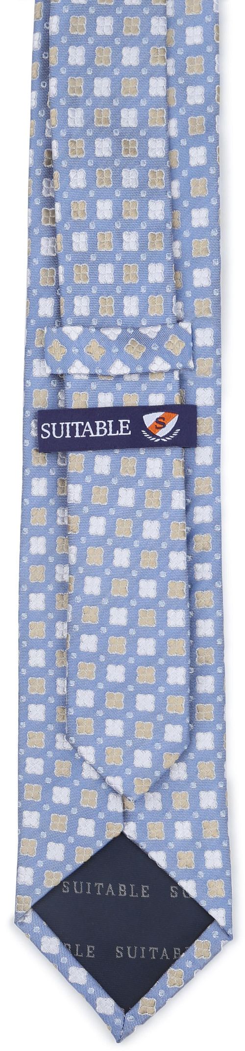 Suitable Krawatte Seide Blumen Blau Product / Achterkant