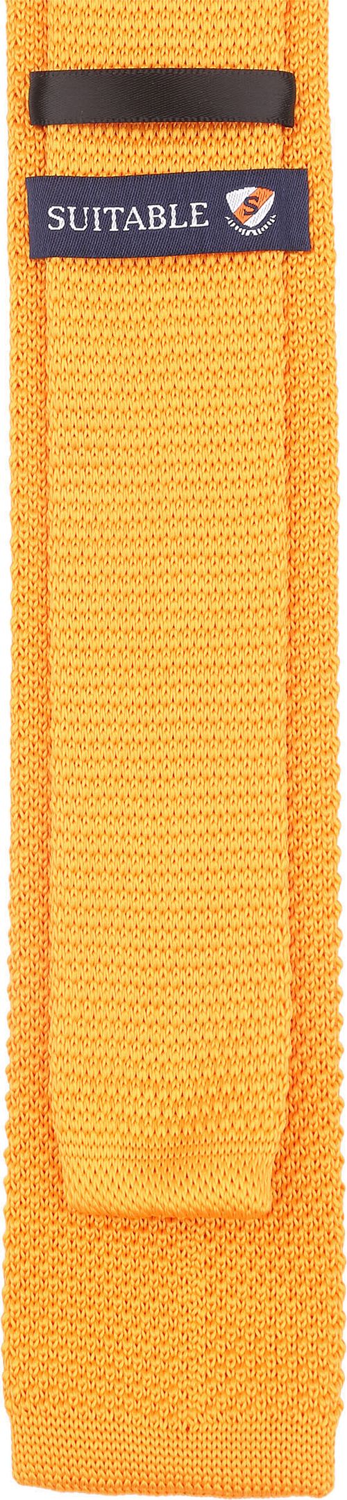 Suitable Knitted Tie Yellow TK-03 Product / Achterkant