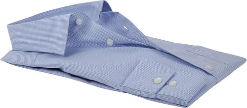OLYMP Luxor Blauw Ruit Hemd Product / Detail