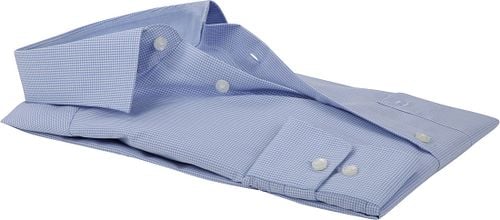 OLYMP Luxor Blauw Ruit Overhemd Product / Detail