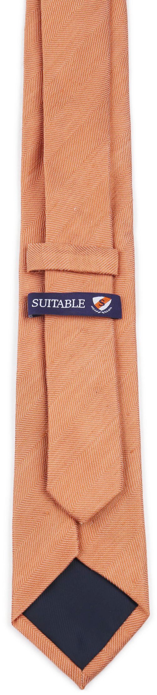 Suitable Linen Silk Tie Orange Product / Achterkant