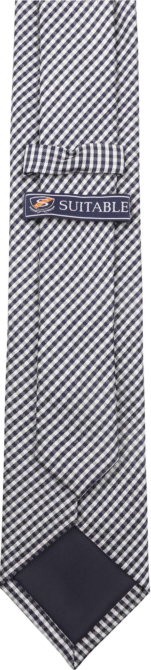 Silk Tie Dessin Checks K82-3 Product / Achterkant