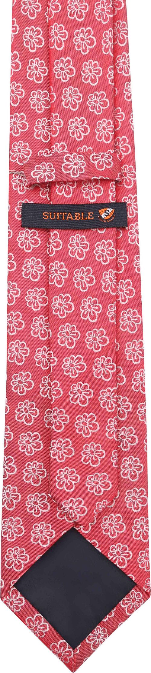 Silk Tie Flower Red Product / Achterkant