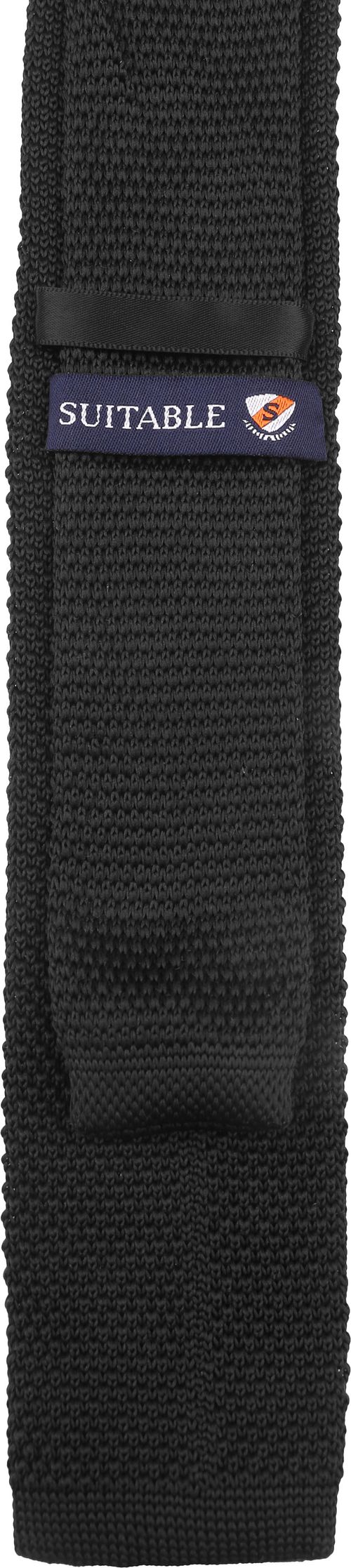 Suitable Knitted Tie Black TK-08 Product / Achterkant