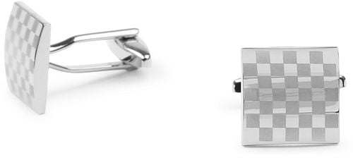Cufflinks Square Checkered Silver Product