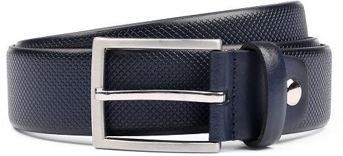 Suitable Ceinture Structure En Cuir Bleu Marine Product