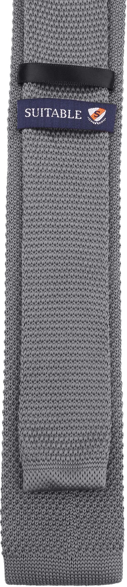 Suitable Knitted Krawatte Grau TK-02 Product / Achterkant
