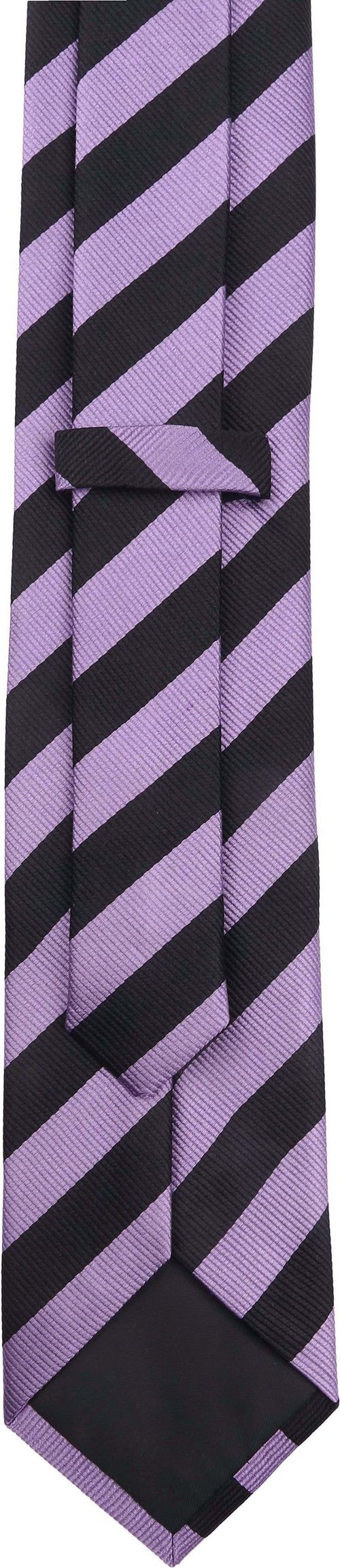 Krawatte Seide Schwarz Streifen FD19 Product / Achterkant