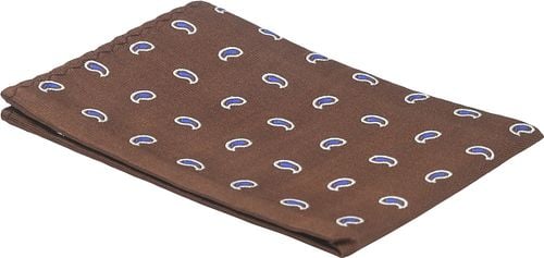 Suitable Zijde Pochet Paisley Bruin Product