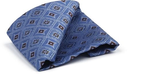 Suitable Zijde Pochet Print Blauw Product