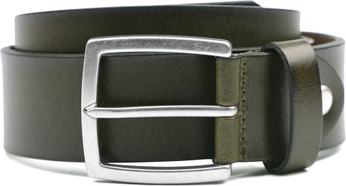 Suitable Leren Riem Groen Washed Product