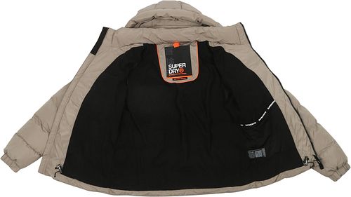 Superdry Pufferjas Hooded Greige Product / Detail