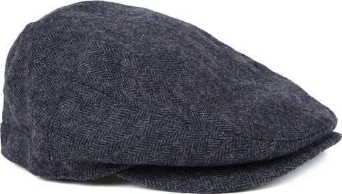 Barbour Barlow Flat Cap Herringbone Navy Product