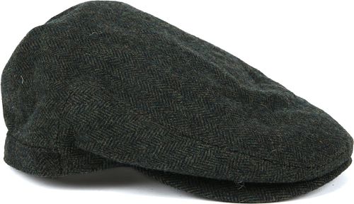 Barbour Barlow Casquette Plate Chevrons Vert Fonce Product