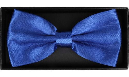 Suitable Satin Bow Tie Cobalt Blue Verpakking