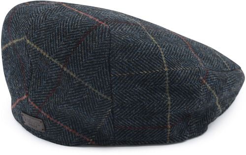 Barbour Wilkin Flat Cap Herringbone Blue Product / Achterkant