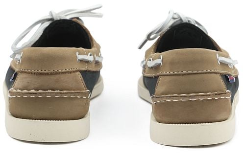 Sebago Deck Shoes Docksides Portland Navy Beige Product / Achterkant