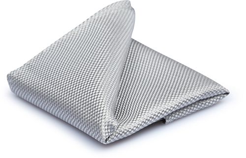 Suitable Silk Pocket Square Silver Product