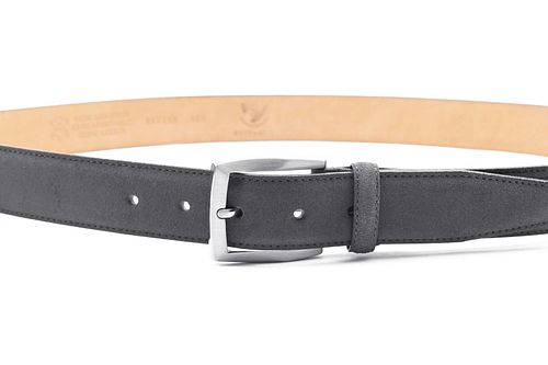 Suitable Riem Suède Leer Grijs