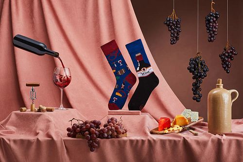 Many Mornings Socks Cabernet Sockvignon Model / Sfeerbeeld