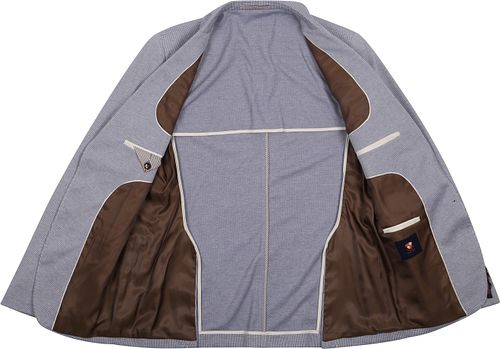Suitable Costume Flex Bleu Pied De Poule Product / Detail