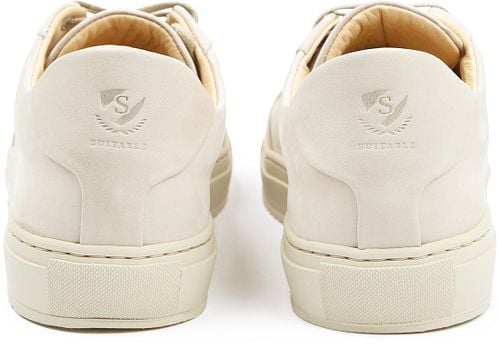 Suitable Nubuck Skave Sneaker Beige Product / Achterkant