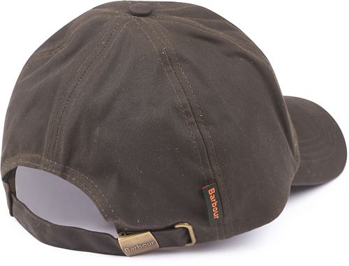 Barbour Casquette Cirée Vert Olive Product / Achterkant
