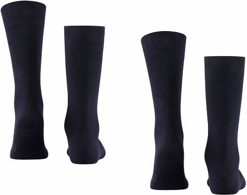 Falke Chaussettes Swing Lot de 2 Paires Bleu Marine Product / Achterkant