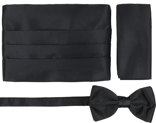 Suitable Cumberband Bow Tie Set Black Product