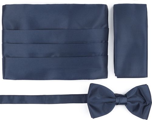 Suitable Cumberband Bow Tie Set Navy Product