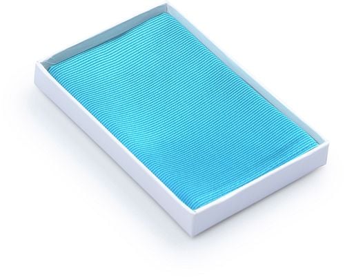 Pochet Zijde Turquoise F24 Verpakking
