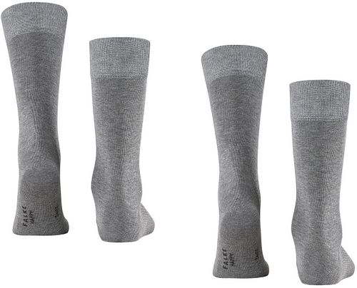 Falke Happy Socks 2 Pair Grey Melange Product / Achterkant