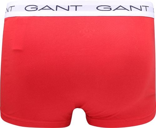 Gant Boxershorts 3-Pack Rood Product / Achterkant